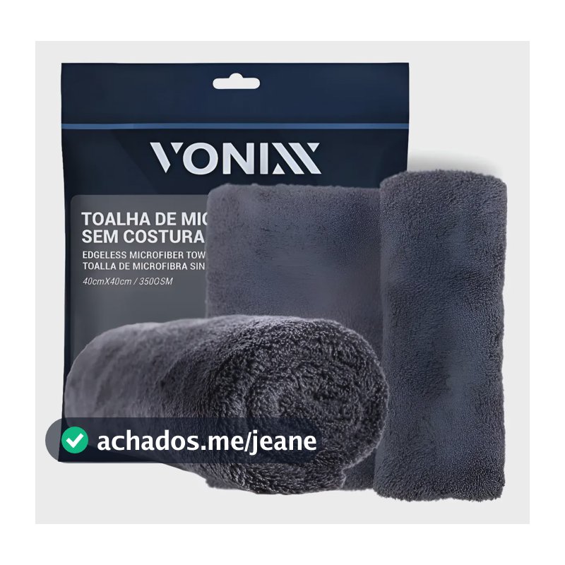 Toalha De Microfibra Vonixx - 40x40 410gsm Cinza-escuro