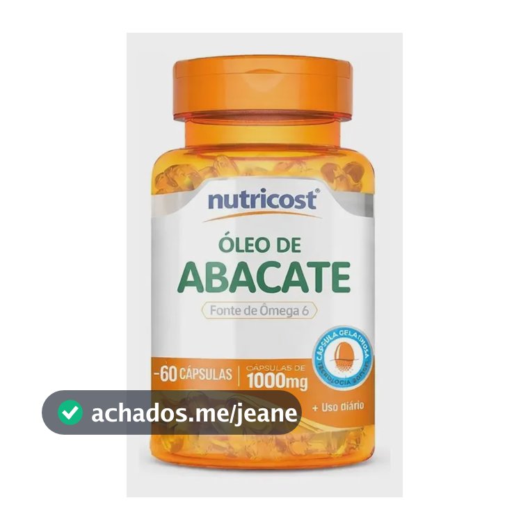 Suplemento Óleo de Abacate VSR em Cápsulas 1000mg, Sem Glúten e Vegano