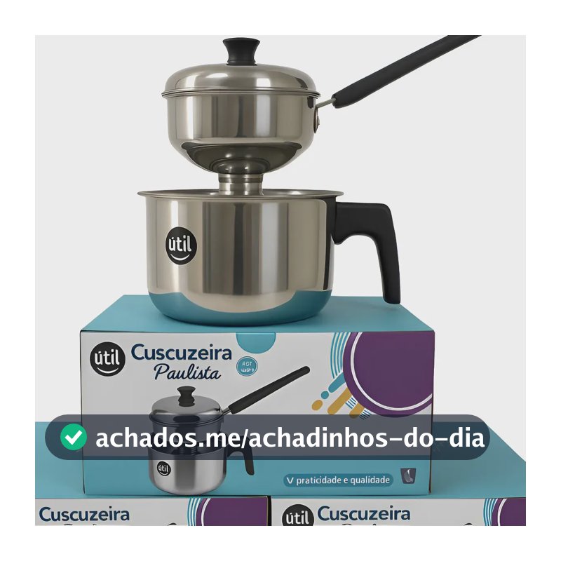 Panela Cuscuzeira Paulista Inox Premium Para Fogão Indução C Prateado