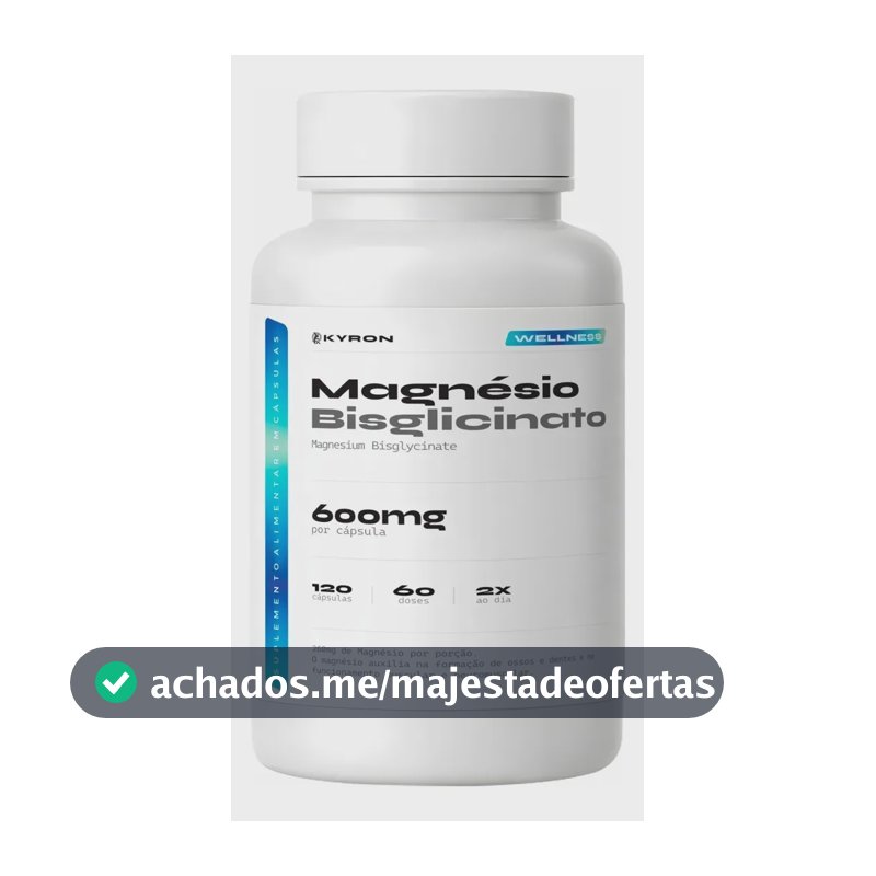 Bisglicinato De Magnésio 600mg 120 Cápsulas - Kyron