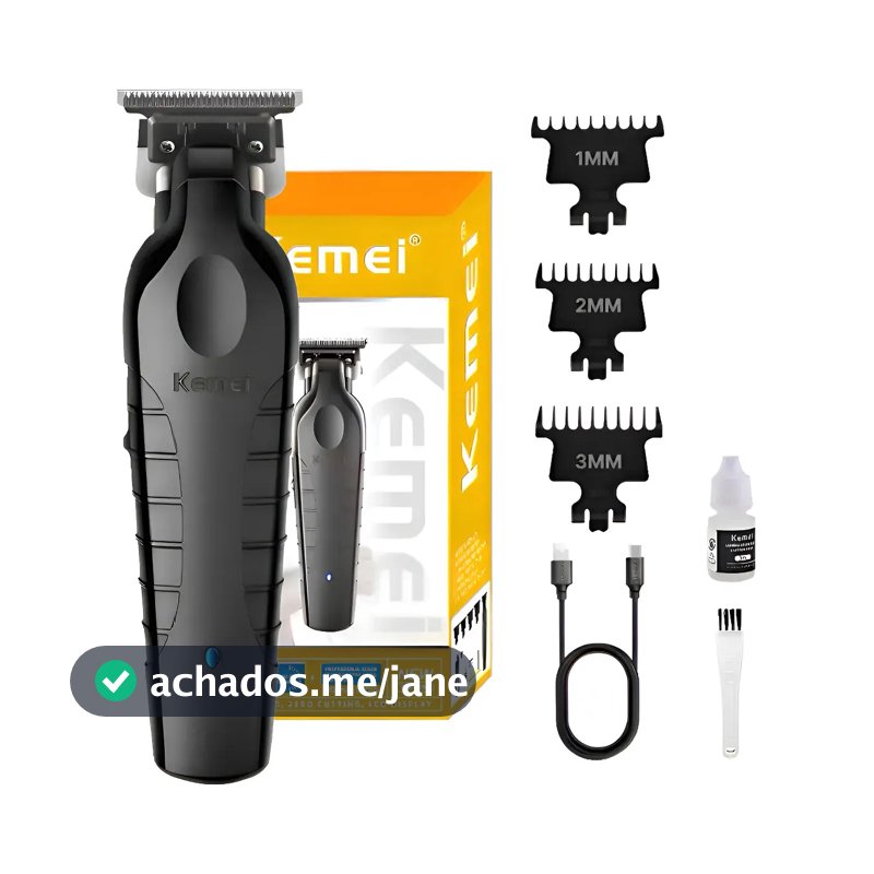 Kemei Maquina De Acabamento Km 2299 Profissional Cor Black