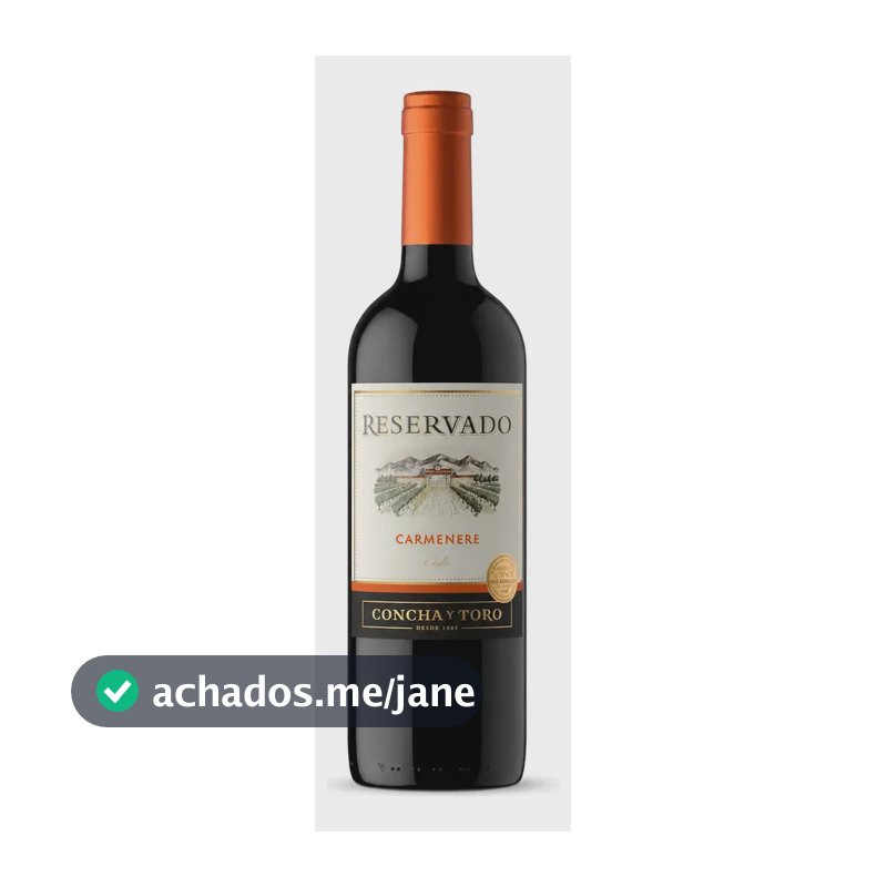 Vinho Chileno Tinto Concha Y Toro Reservado Carménère 750ml