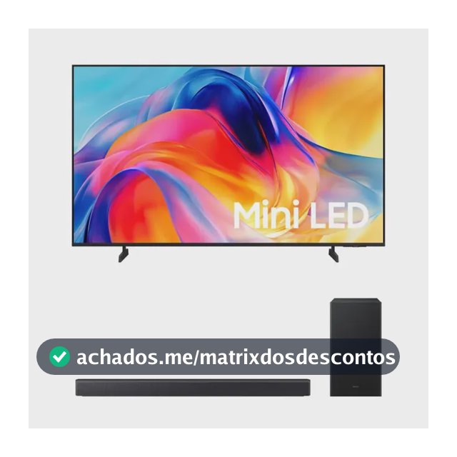 Samsung Smart Tv 65 Miniled 4k M75h + Soundbar Samsung B-series Hw-b450f