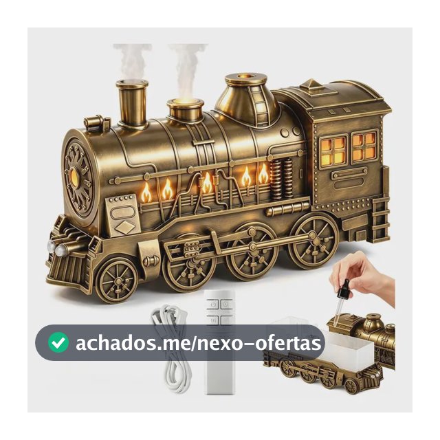 Difusor Trem Óleos Essenciais Luz Led 2 Modos Temporizador 36v