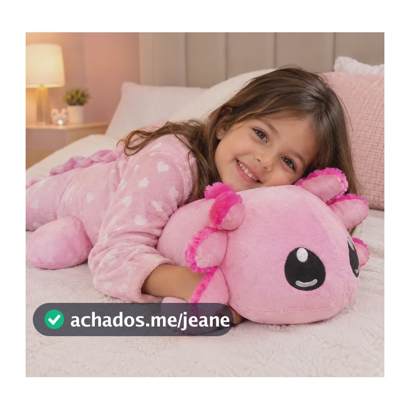 Xuxão Peixe 100cm Pelúcia Resistente Antialérgica Lavável Rosa