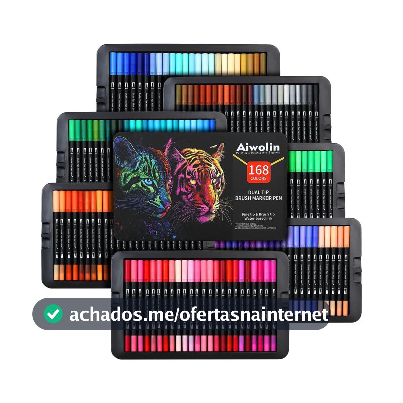 Dual Brush Marker With Pens Set Fine Art Markers