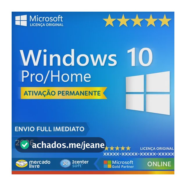 Licença Chave Windws10 Pro Home Key Original C/garantia