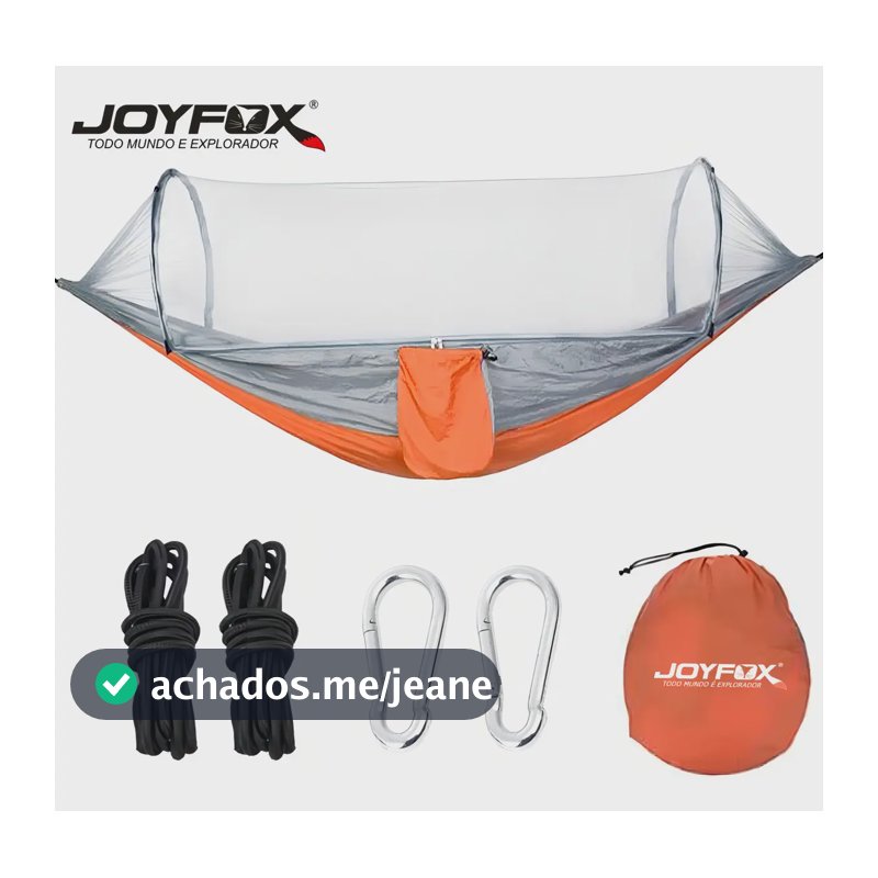 Rede de Dormir com Mosquiteiro Joyfox Nylon 270x140cm 250kg Camping