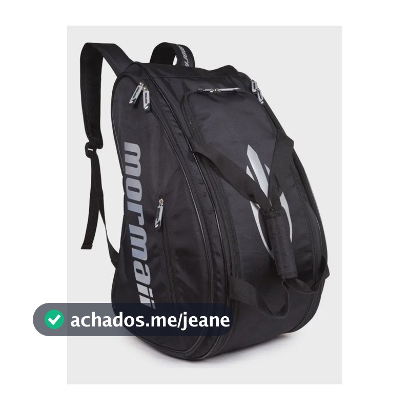 Raqueteira Mormaii Pro Ii Beach Tennis Diversas Divisorias Cor Preto