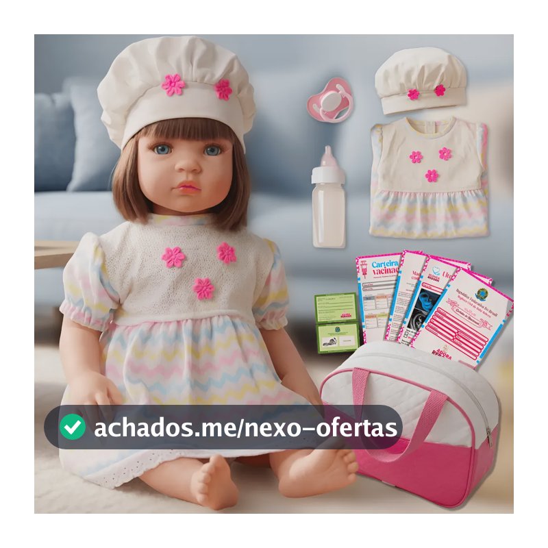 Bebê Reborn Silicone Boneca Com Bolsa Maternidade Original
