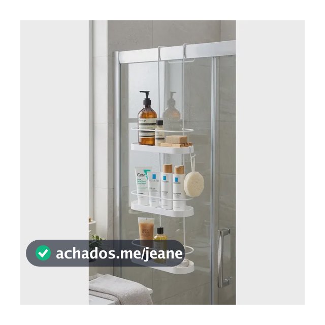 Porta Shampoo Box Banheiro 3 Andares Suporte Premium Triplo Branco