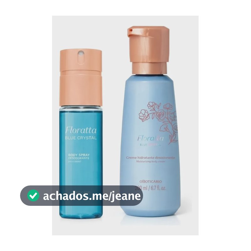 Combo Floratta Blue Crystal: Body Spray + Creme Corporal