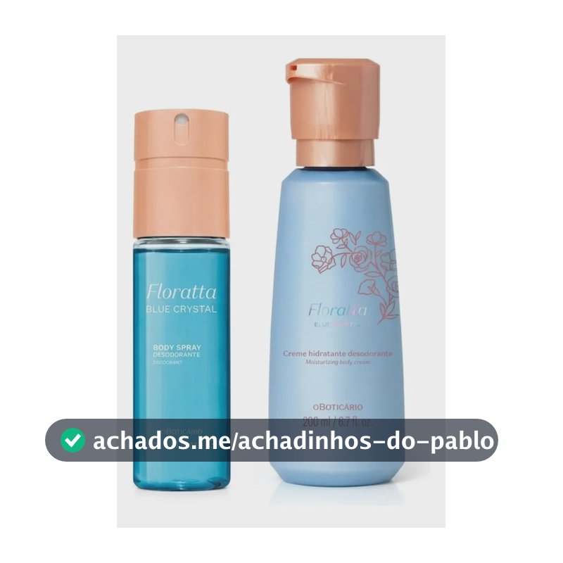 Combo Floratta Blue Crystal: Body Spray + Creme Corporal