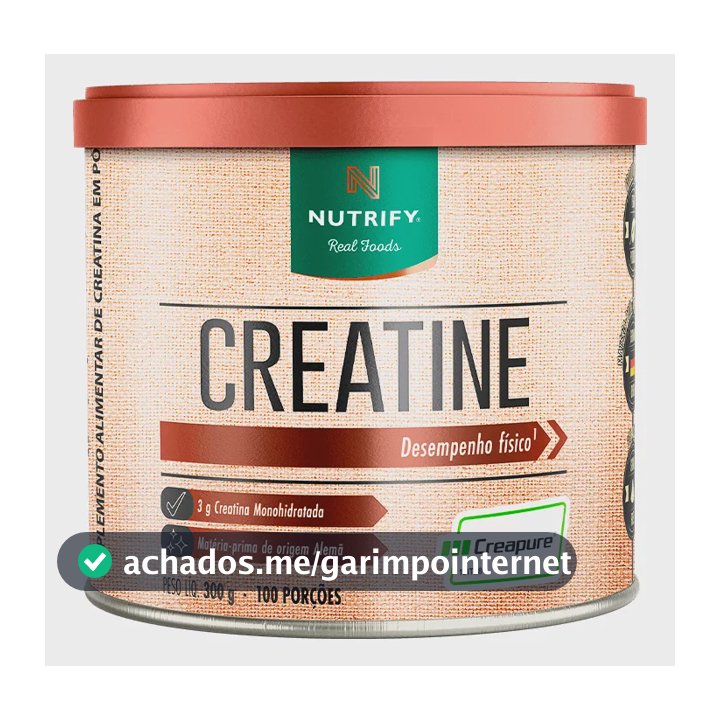 Creatine Monohidratada Creapure 300g Nutrify Neutro