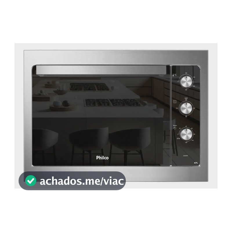 Forno Elétrico de Embutir Philco 47L Inox Esmaltado PFE47E