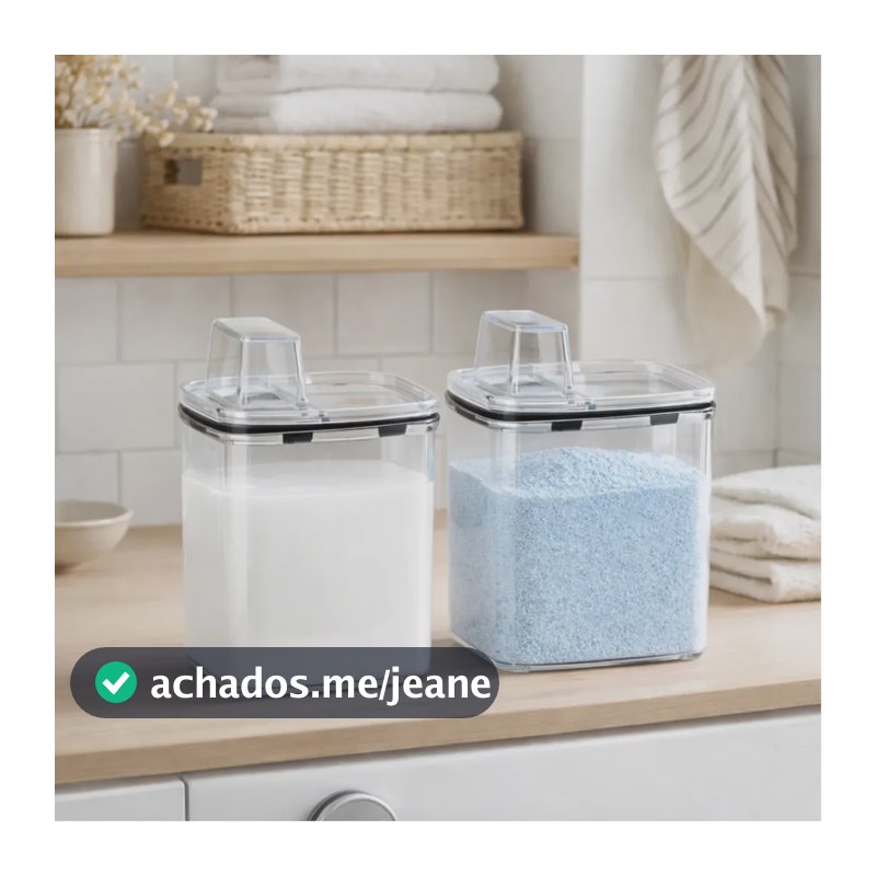 Kit 2 Dispenser Lavanderia Organizador Porta Sabão Amaciante 1,35 L