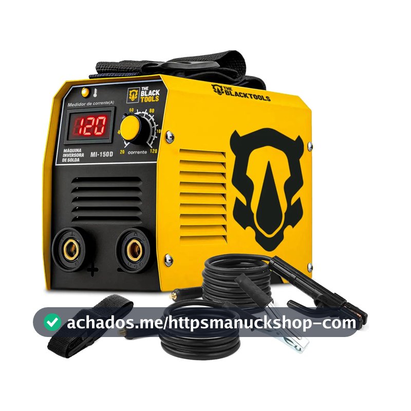 Máquina Inversora De Solda Portatil Mma Eletrodo MI150D 120A The Black Tools