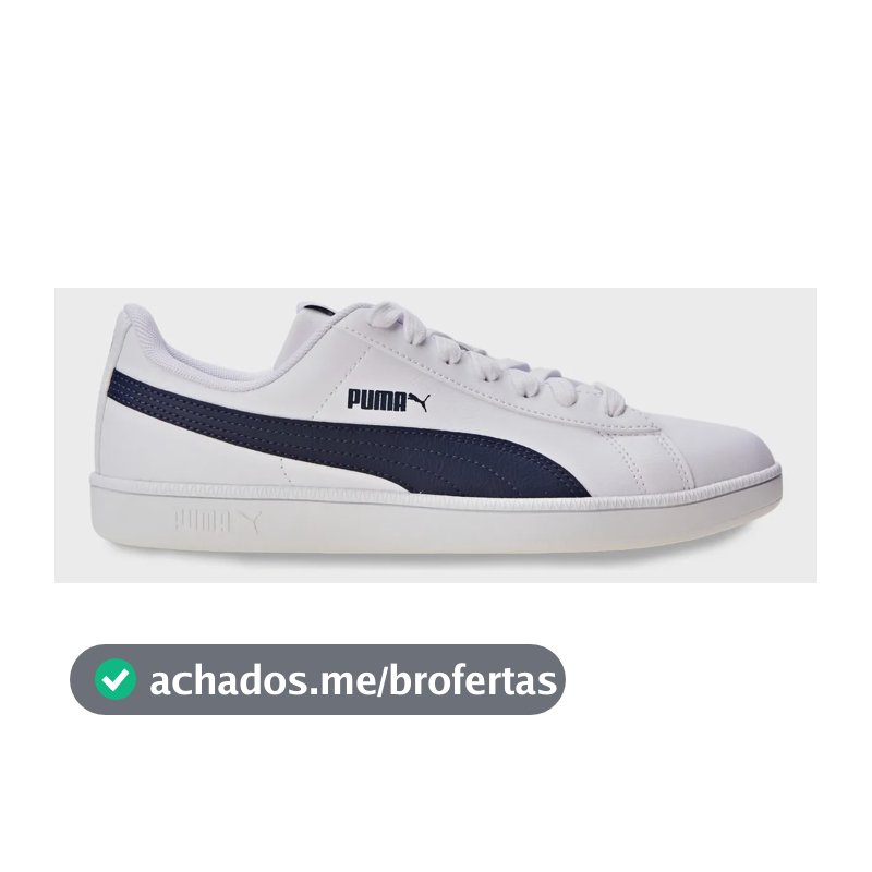 Tênis Casual Masculino E Feminino Up Puma Branco Azul-escuro Geométrico 38 Br