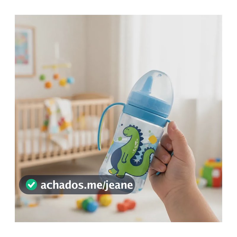 Copo De Treinamento Com Alça E Bico Rígido 270ml Dinossauro