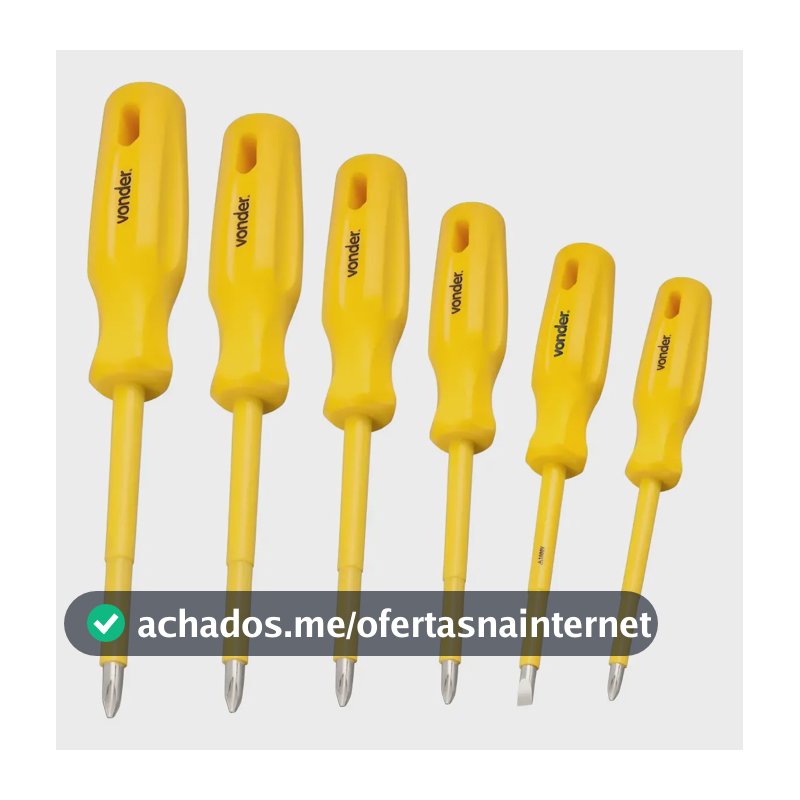 Jogo De Chaves Phillips e Fenda Isolada Ponta Imantada Vonder