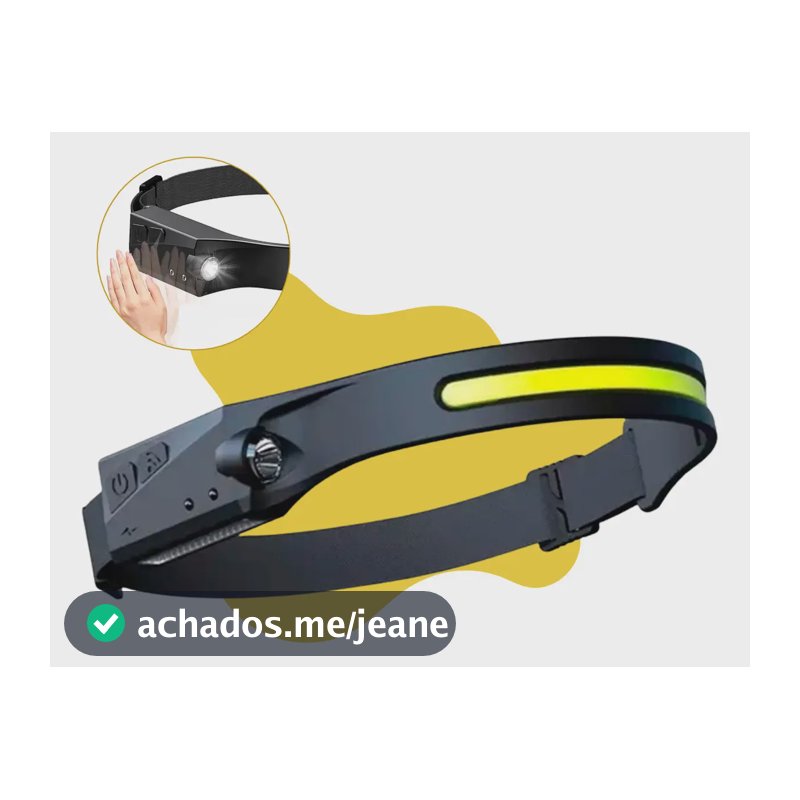 Lanterna de Cabeça LED Recarregável USB para Pesca e Camping