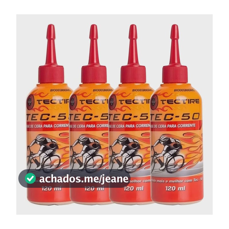 Kit Óleo Bike Lubrificante Tec50 Base Cera 4 Unidades 120ml