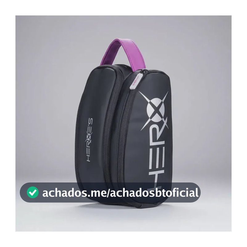 Necessaire Heroes Atlas Beach Tennis Branca Preto/roxo Lisa