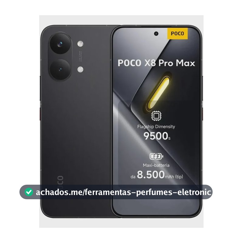 Celular Xiaomi Poco X8 Pro Max 12gb Ram 256gb - Global Preto Preto