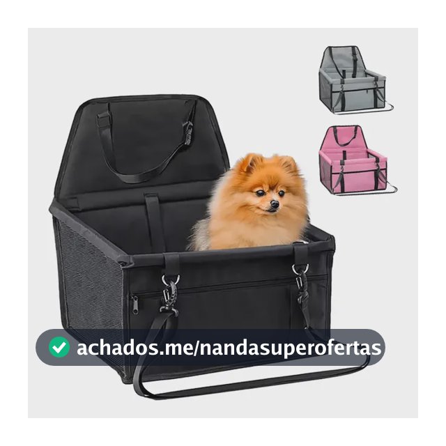 Cadeirinha Assento Transporte Pet Carro Passeio Cães Gatos Cor Preto