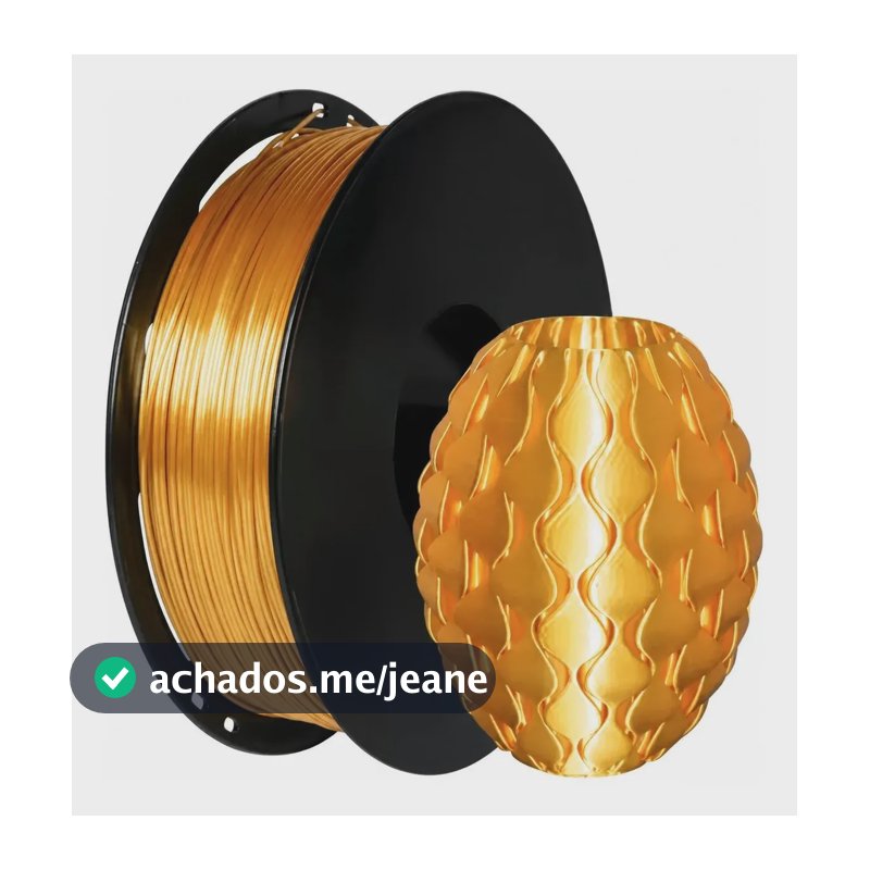 Filamento Pla 1kg Digital Qualy 1.75mm Para Impressora 3d Al Silk Dourado