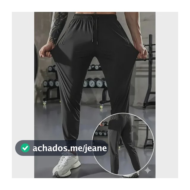 Calça Masculina Tactel Jogger Esportiva Academia Slim Treino