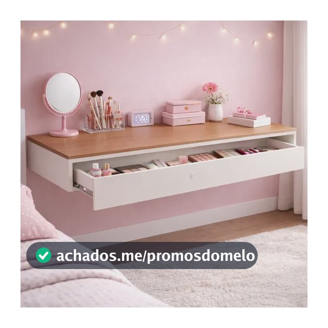 Penteadeira Suspensa Mesa Camarim Multiuso 1 Gaveta Mdf/mdp