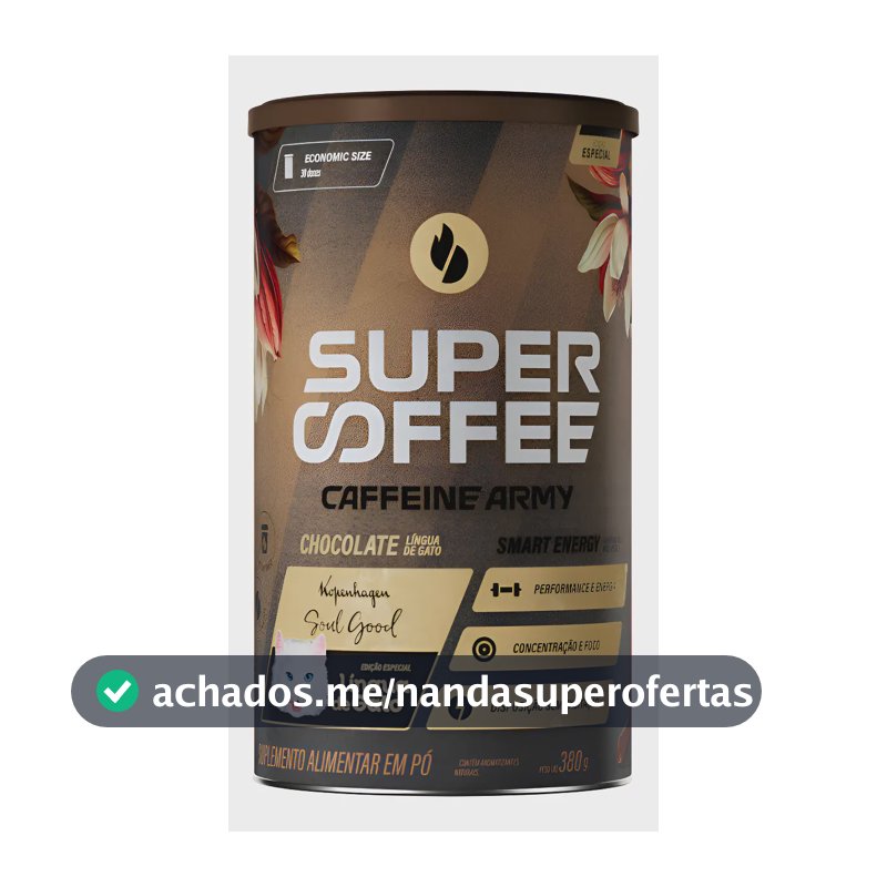 Supercoffee Lingua De Gato Economic Size 380g Caffeine Army Chocolate Ao Leite