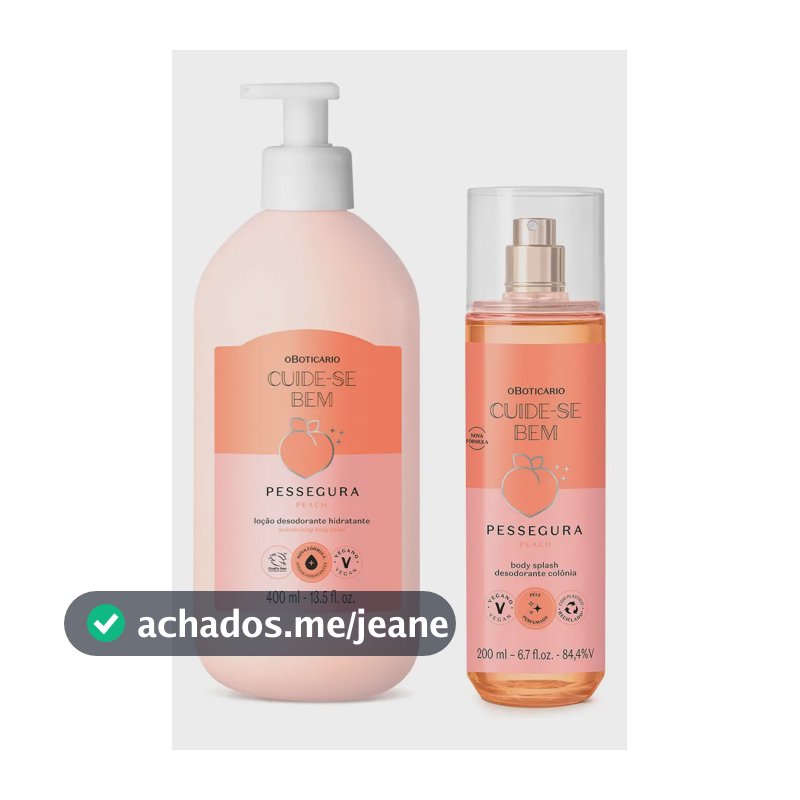 Combo Pessegura : Body Splash 200ml + Loção Cor