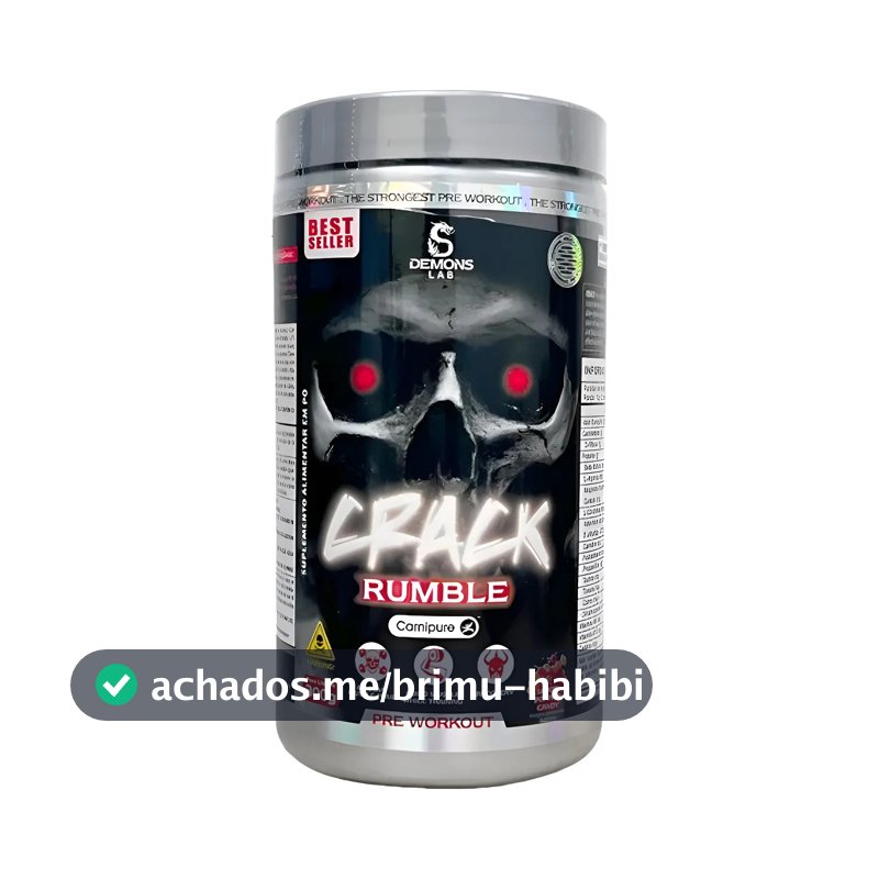 Pré Treino Demons Lab Crack Popping Candy 300g Sem Sabor 400mg Cafeína