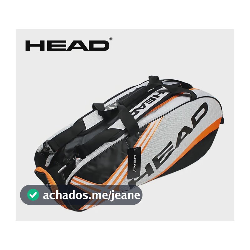Raqueteira Head Djokovic Core 6r Combi Pt/laranja Cor Laranj Cor Laranja