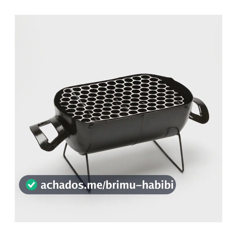 Churrasqueira Móvel A Carvão Portátil para Família, em Aço Inox com Grelha de 22 cm