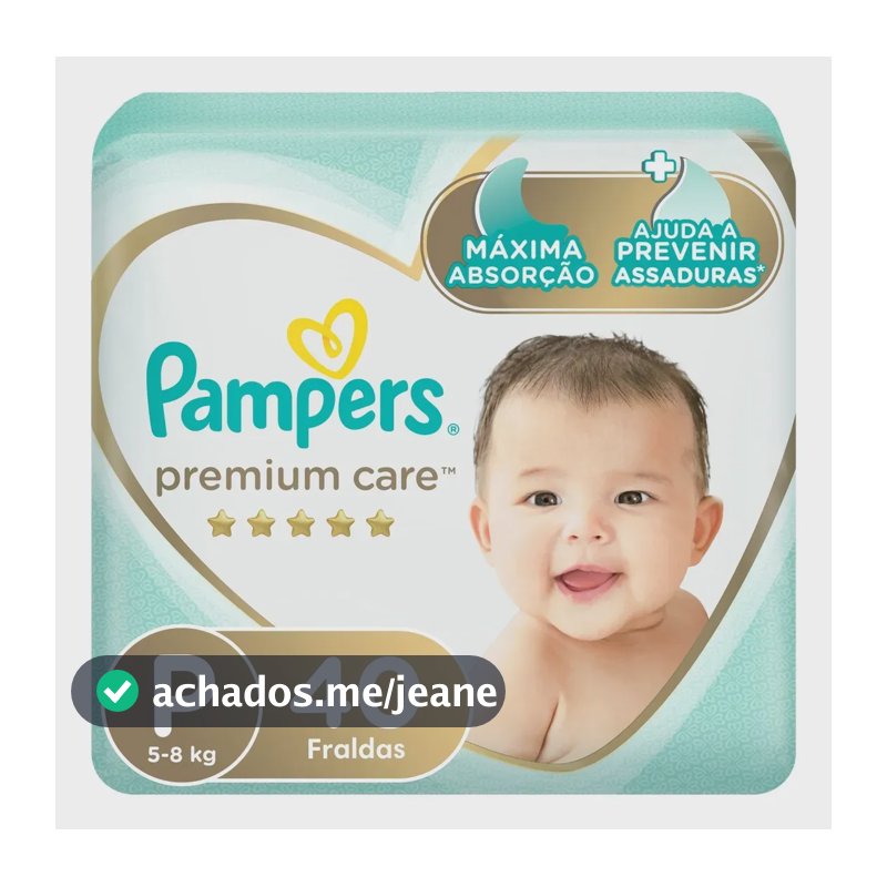 Fralda Pampers Premium Care Tamanho P 40 Unidades