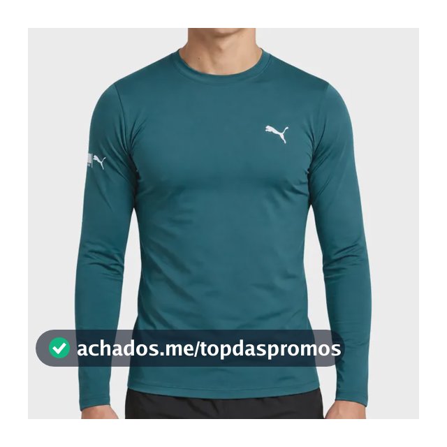 Camiseta Puma Térmica Manga Longa Proteção Uv 50+ Masculina