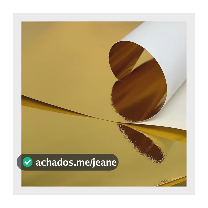 Papel Laminado Ouro 180g A4 50 Folhas Lamicote Dourado