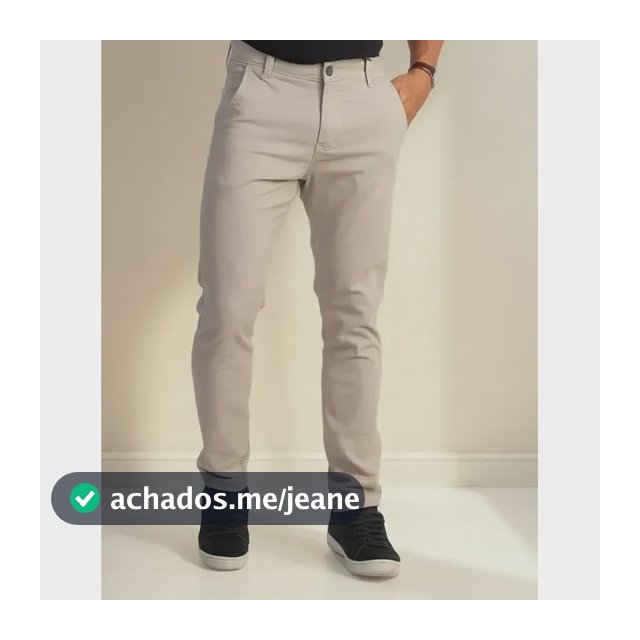 Calça Sarja Social Masculina Esporte Fino Com Elastano