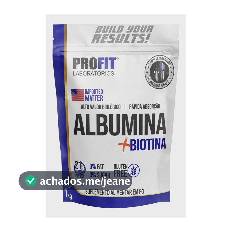 Albumina Profit Labs em pó Sem sabor x 1kg