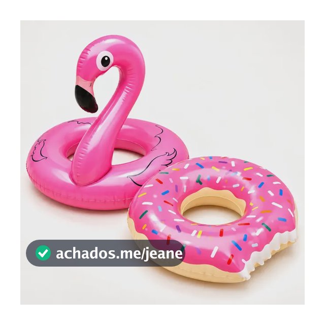 Kit 2 Boias Flamingo Donuts Piscina Infantil E Adulto 90 Cm Flamingo