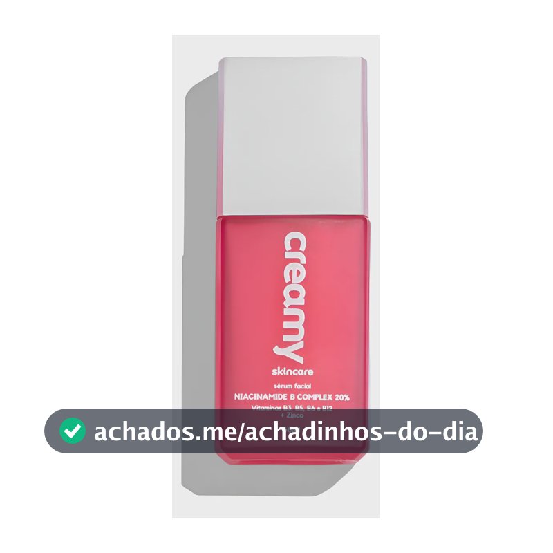 Creamy Skincare Niacinamide B Complex 20% 30ml | Uniformiza a Textura e o Tom da Pele, Clareia Manchas, Vitaminas B3, B12, B5, B6, E e Zinco | Todos os Tipos de Pele