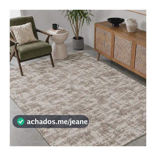 Tapete Antiderrapante Sala Quarto 2,00x1,40 Desenho Tecido 2 M 1.4 M Mesclado Caramelo