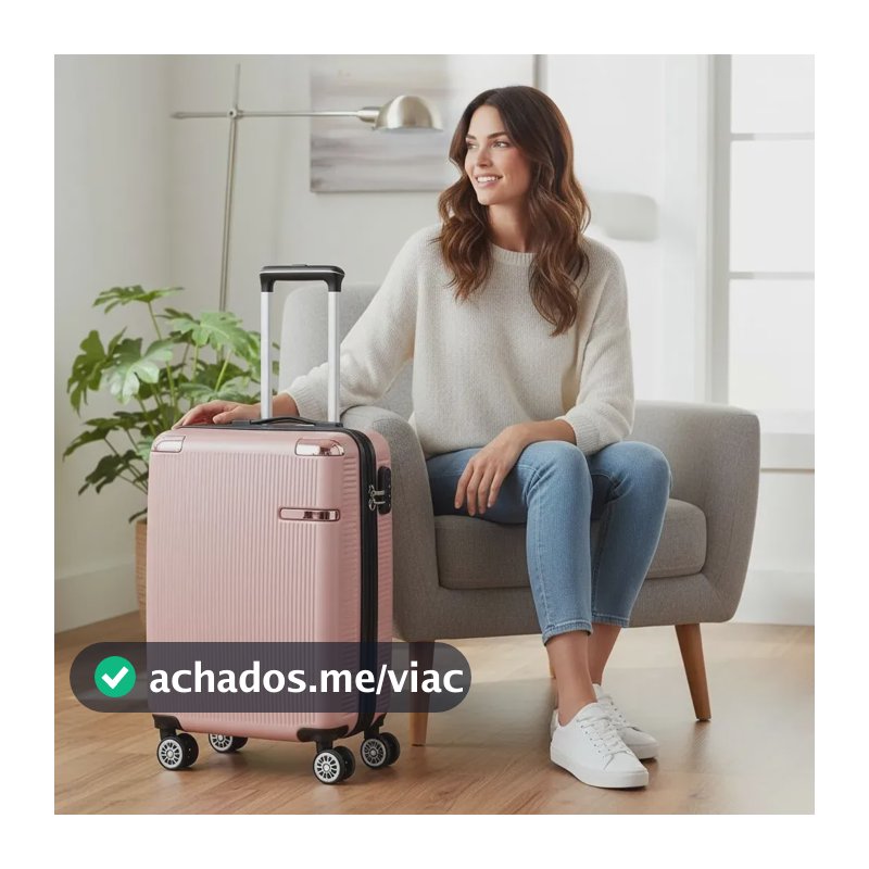Mala Sweet Studio Para Viagem Bordo Pequena De Mão Com Rodas Removíveis Rosa Mala 2088