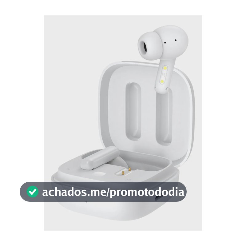Fone de Ouvido Sem Fio QCY T13 ANC, Bluetooth 5.3 TWS, IPX5, Modo Gamer Baixa Latência, Cor Branco