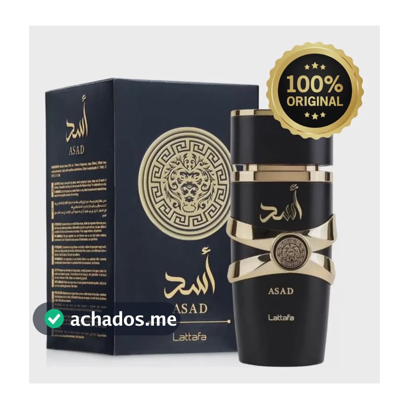 Perfume Lattafa Asad 100ml Eau De Parfum Original Árabe Original Com Nota Fiscal E Selo Original Lataffa