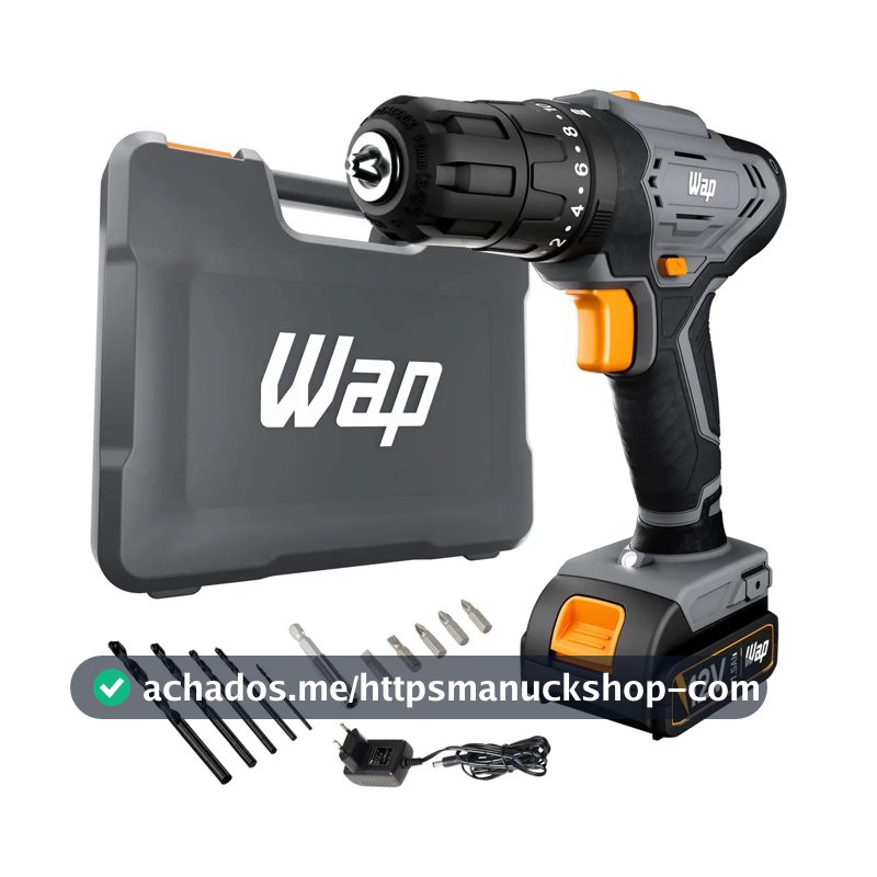 Parafusadeira e Furadeira de Impacto Wap Wf 12k4.2 com Indicador de Nível de Bateria e Maleta