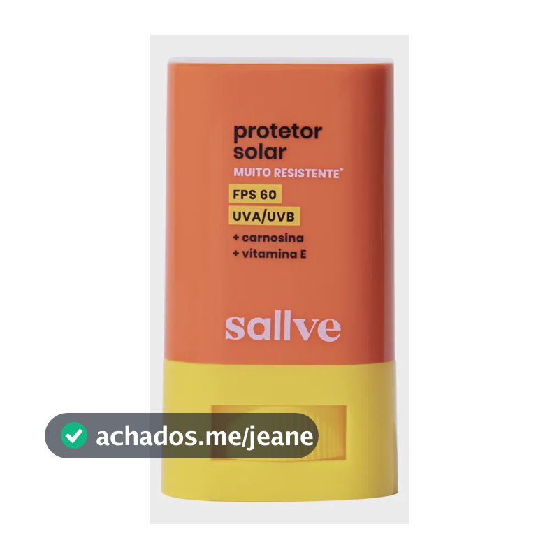 Protetor Solar Bastão FPS 60 Sallve 15g